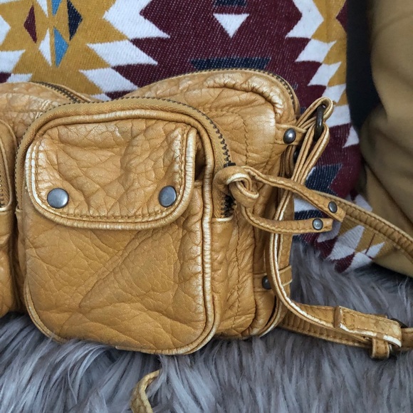 Distressed Vegan Leather Crossbody Bag - Picture 7 of 8